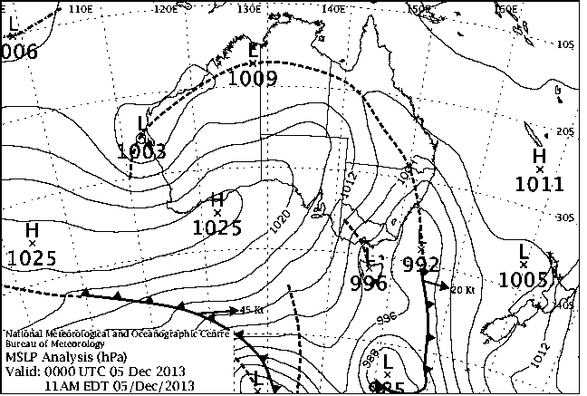 Weather Synoptic Chart Australia